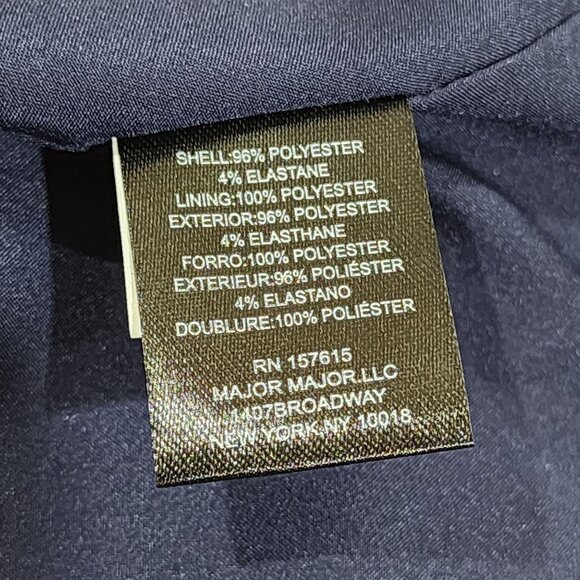 Tahari  ASL Navy Blue Dress Short Sleeve V-Neck Twist Front Fit &‎ Flare Size10 - Picture 4 of 11